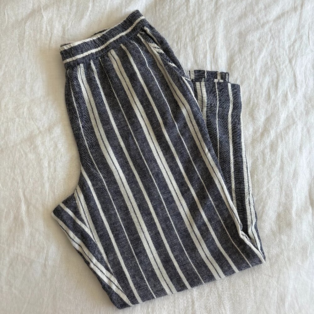 Two by Vince Camuto Striped Linen Blend Pants